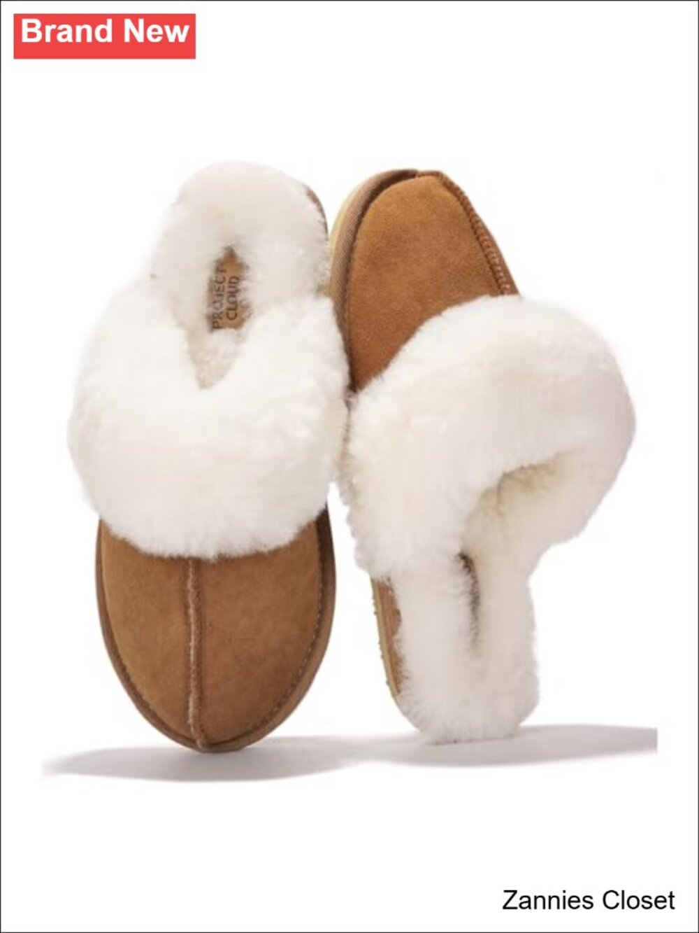 ✨ Genuine Leather Womens Fur-Lined Clog Slippers Memory Foam Non-Slip